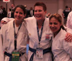 Sensei Lesley (Centre) Brasil (Left) Italy (Right)